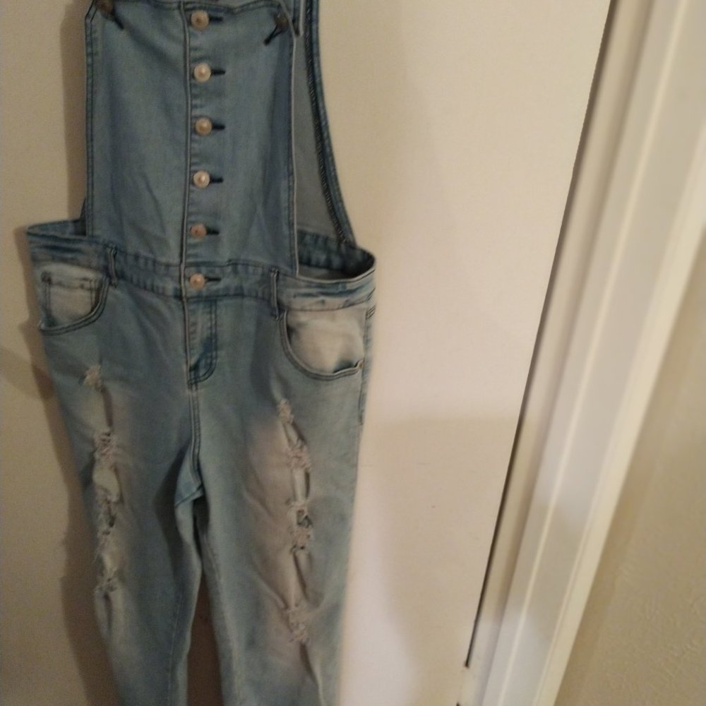Distressed overalls - Picture 4 of 8